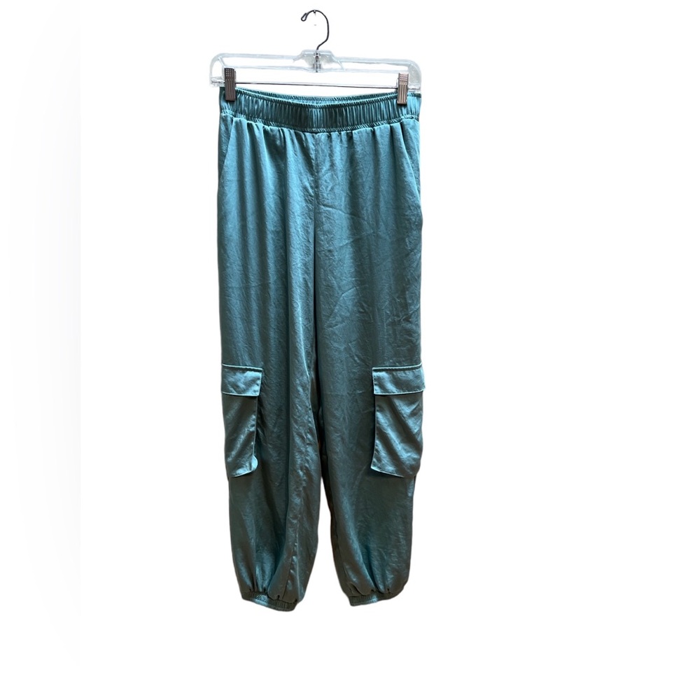 LAPOINTE Textured Satin Cargo Joggers size 2